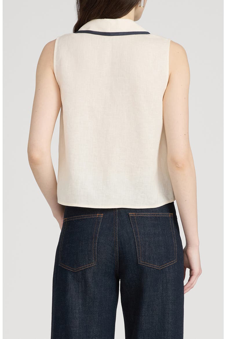 The Cabana Linen Button-Up Top, Alternate, color, CREAM MULTI