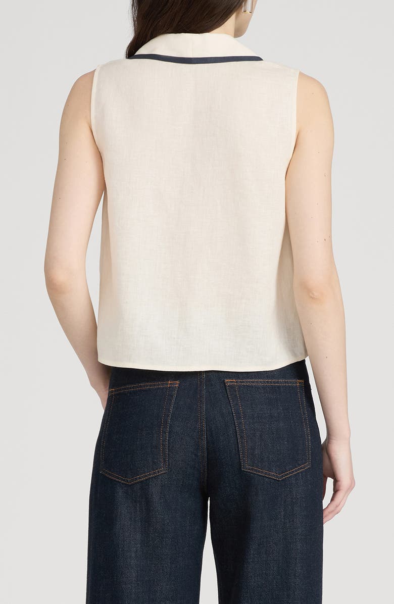FRAME The Cabana Linen Button-Up Top, Alternate, color, Cream Multi