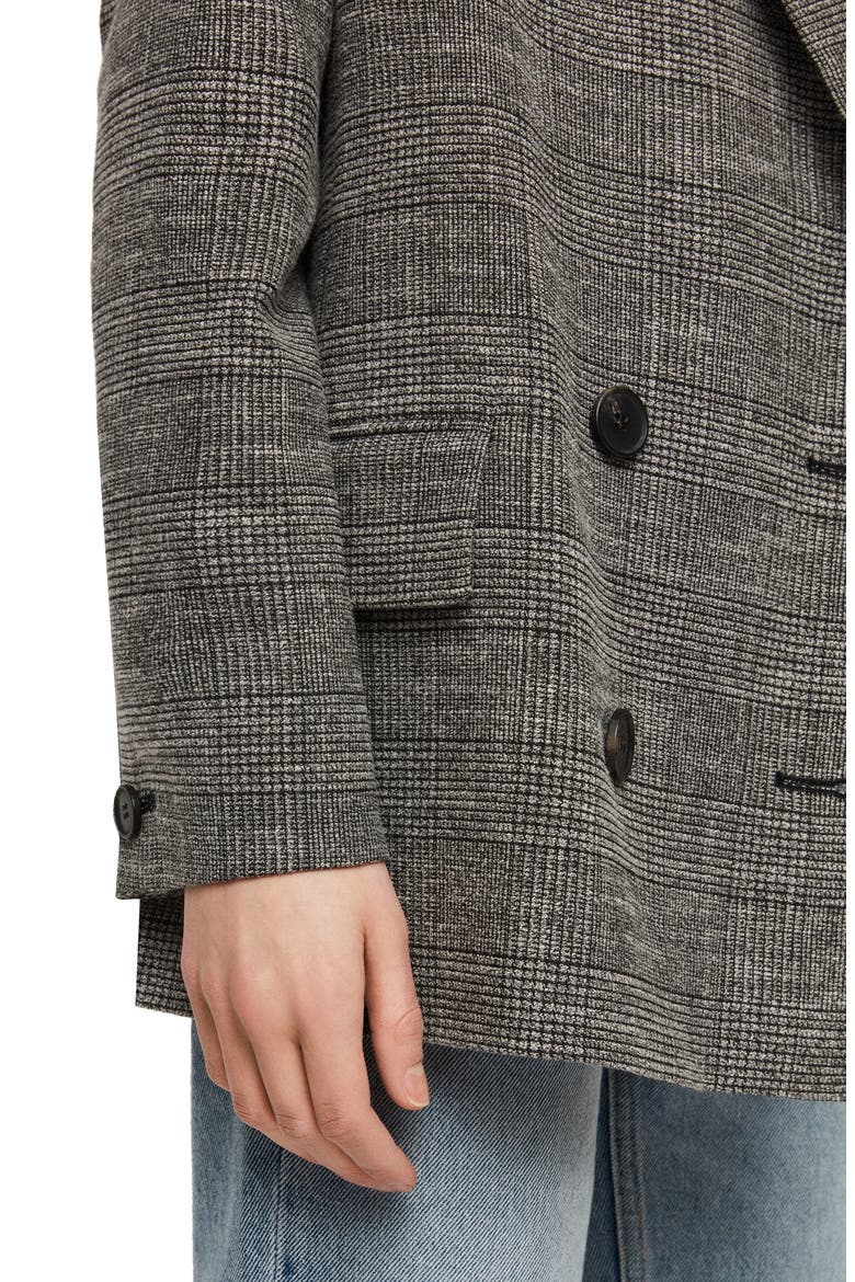 Helei Windowpane Plaid Oversize Blazer, Alternate, color, BLACK/ WHITE
