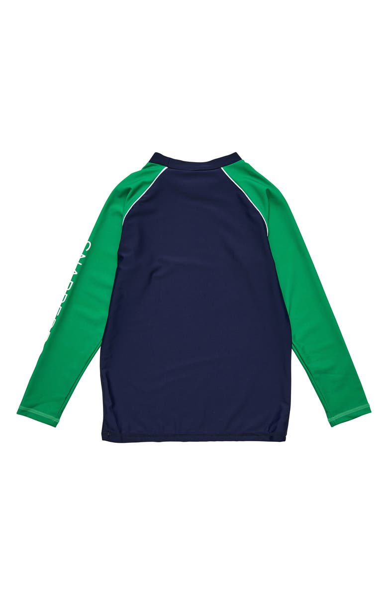 Snapper Rock Kids' Surf Wave Graphic Rashguard, Alternate, color, Blue