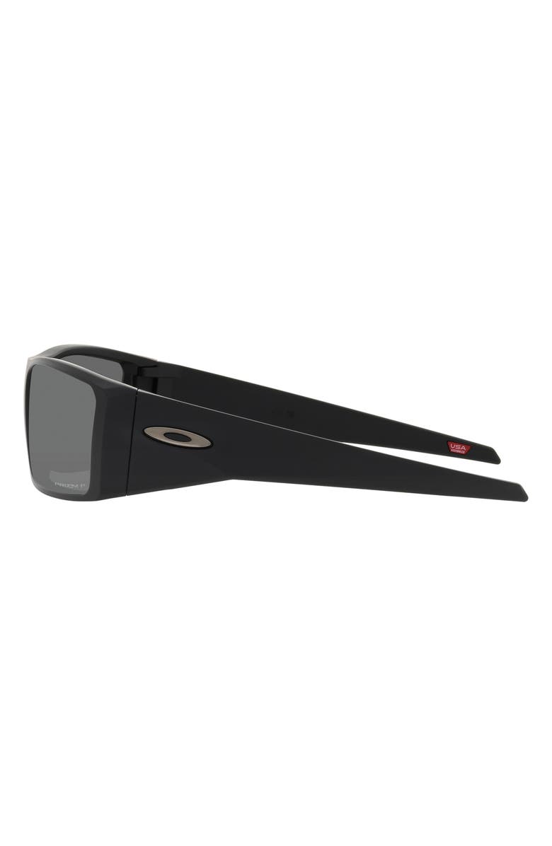 Oakley Heliostat 61mm Prizm<sup>™</sup> Polarized Rectangular Sunglasses, Alternate, color, Matte Black