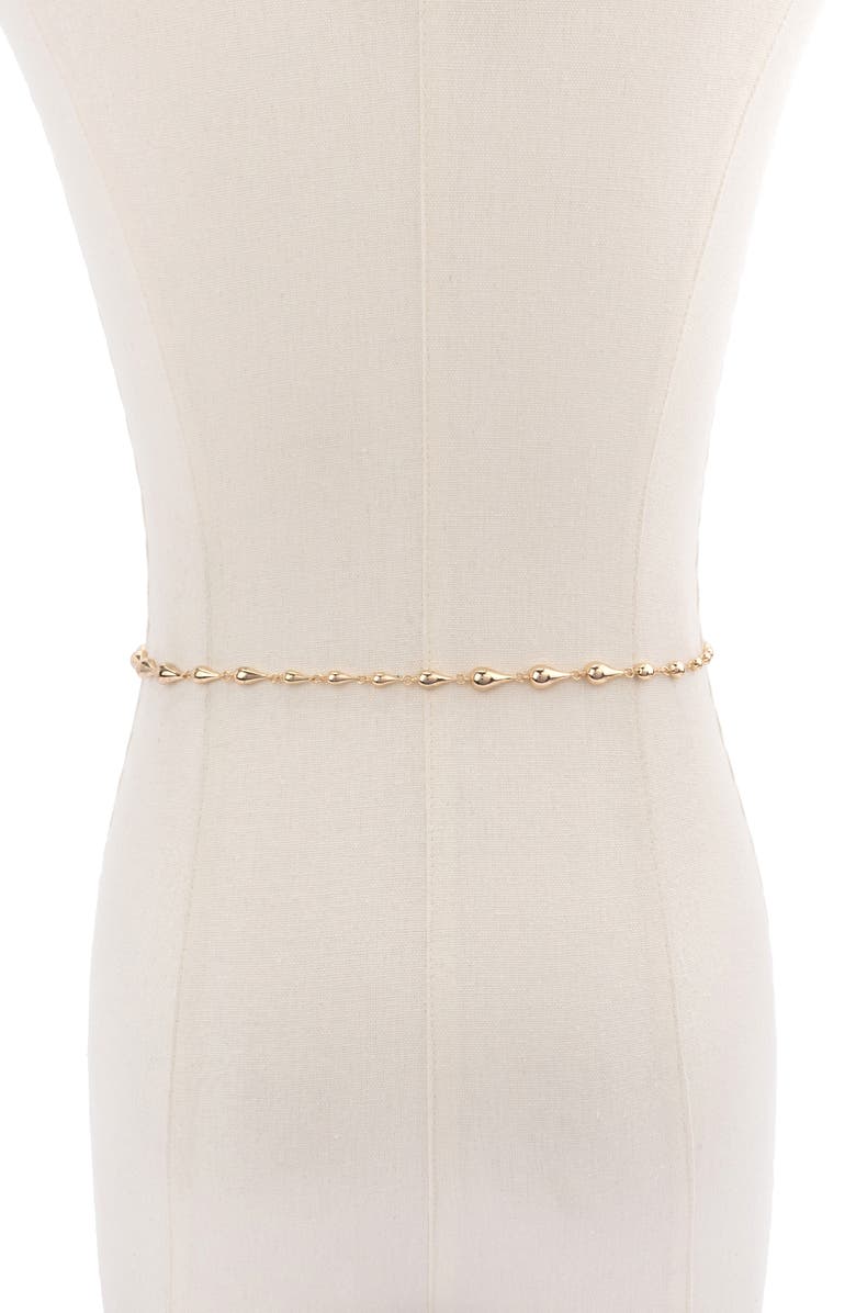 Kate Spade New York molten metal chain belt, Alternate, color, 