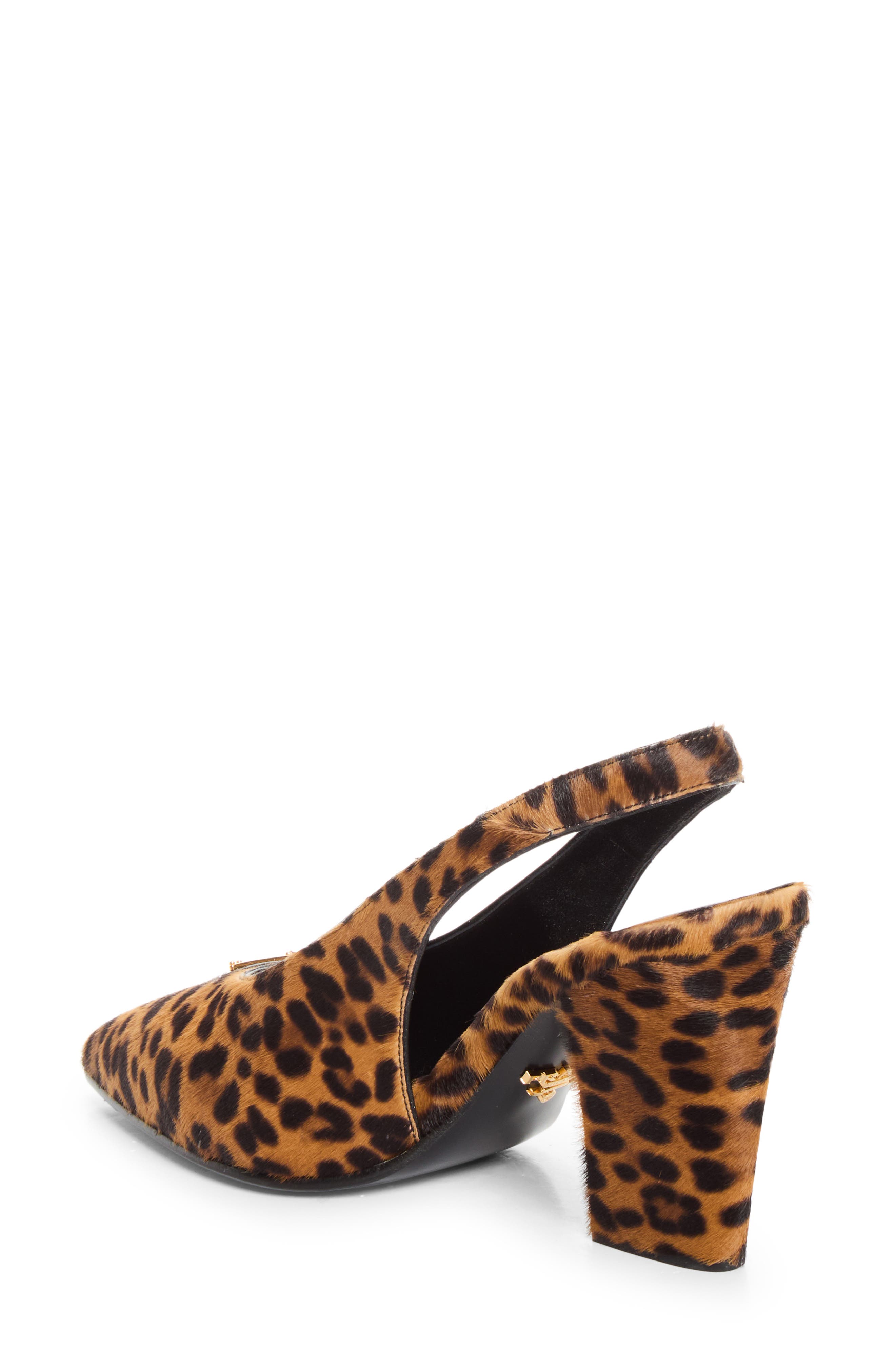 Leopard Print Slingback Pump, Alternate, color, MIELE