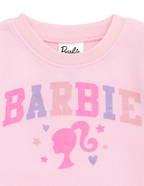 Barbie Faux Fur Pullover Sweatshirt In Pink