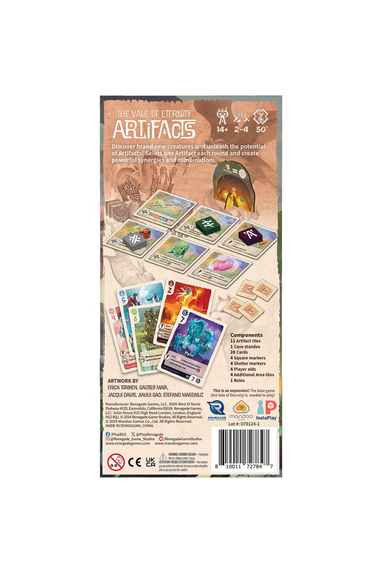 The Vale of Eternity Artifacts Expansion Card Game 14+, Alternate, color, Multicolored