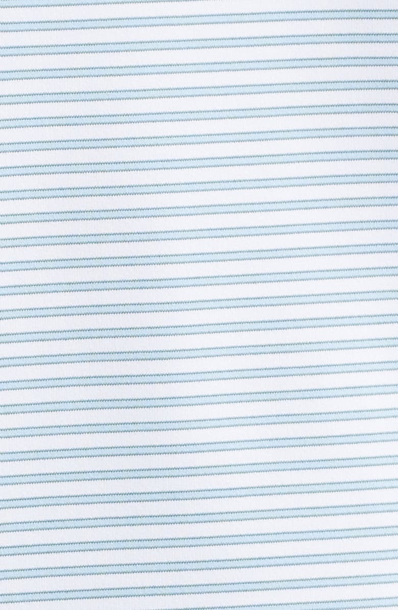Peter Millar Ambrose Stripe Performance Jersey Polo, Alternate, color, White/ Blue Frost