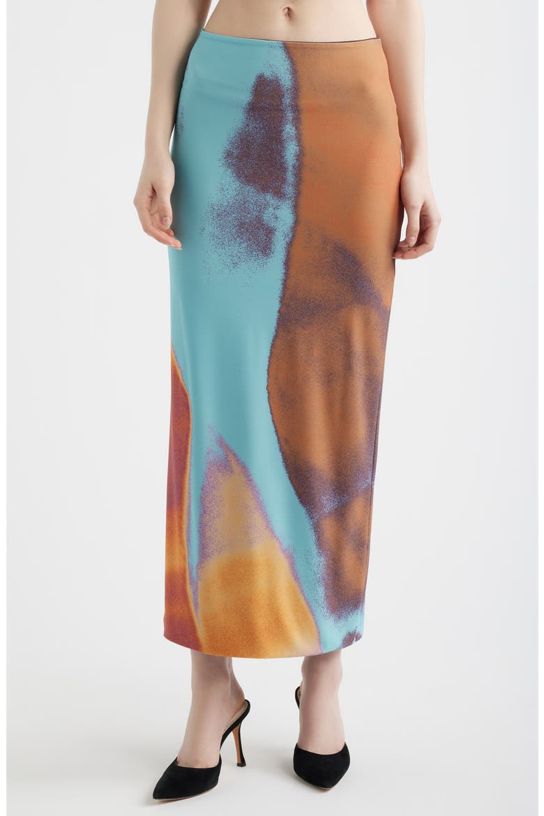 Tu X Mi Maxi Skirt, Main, color, TURQUOISE