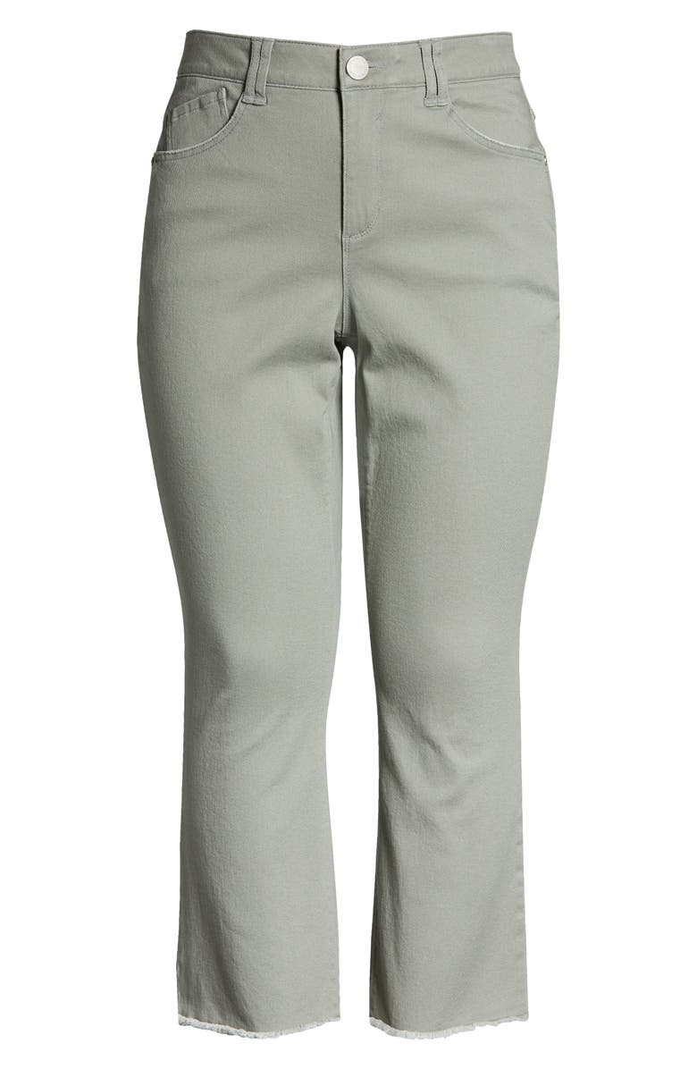 Wit & Wisdom 'Ab'Solution Frayed High Waist Ankle Slim Straight Leg Pants, Alternate, color, Deep Seagrass