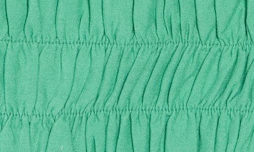 Shop Elan Tie Strap Smocked Crop Top In Mint