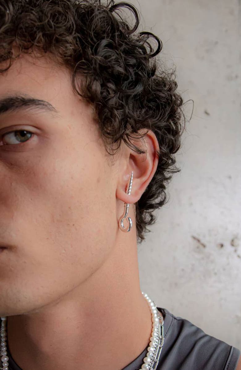 YOJ Screw Stud Earring In Silver, Alternate, color, Silver