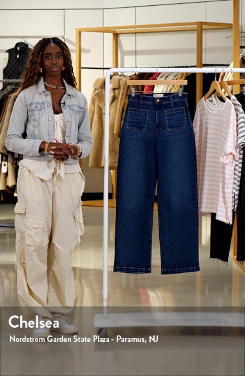 Emmett Patch Pocket Wide Leg Jeans, sales video thumbnail