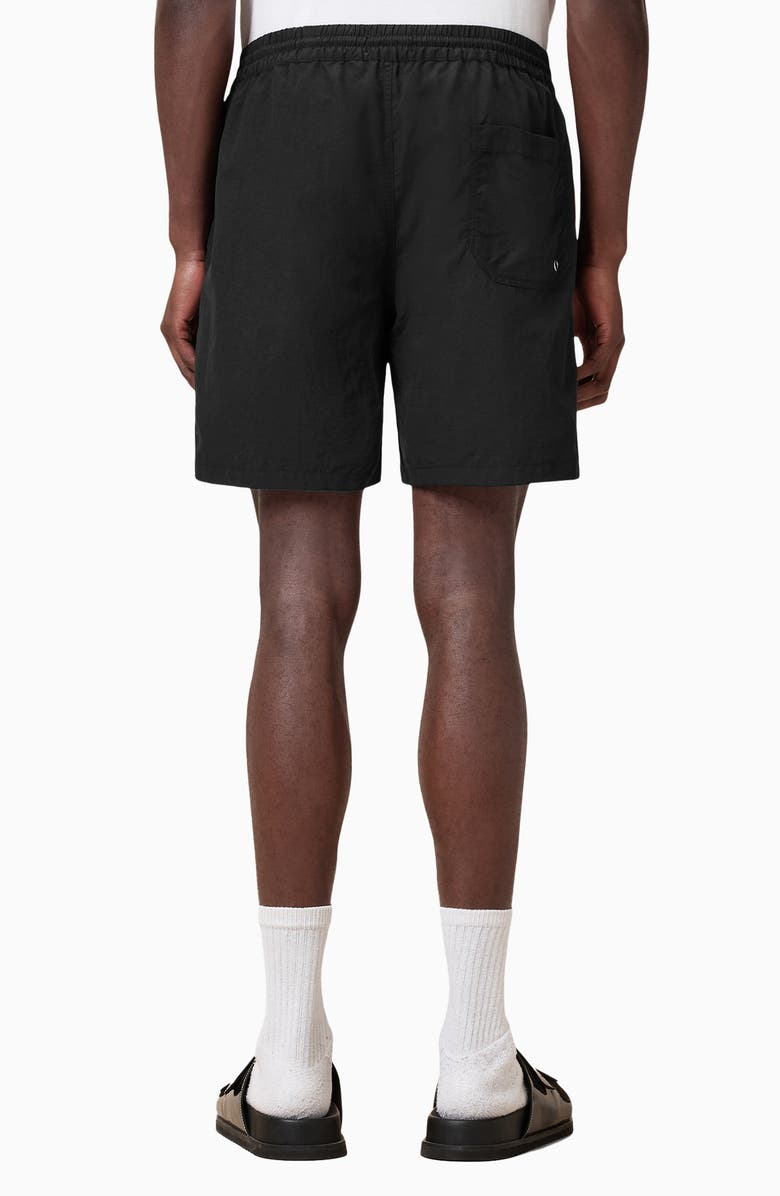 AllSaints Distortion Swim Trunks, Alternate, color, Jet Black