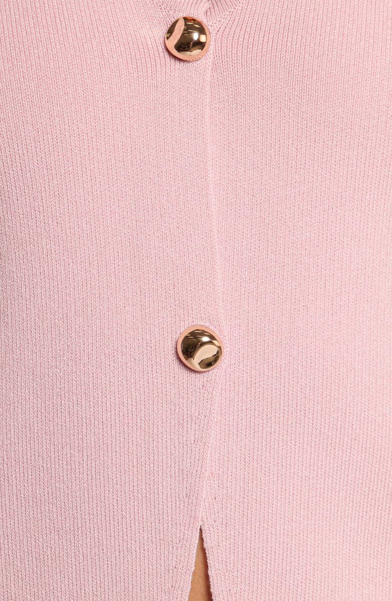 Petal & Pup Perla V-Neck Split Front Cardigan, Alternate, color, Pink