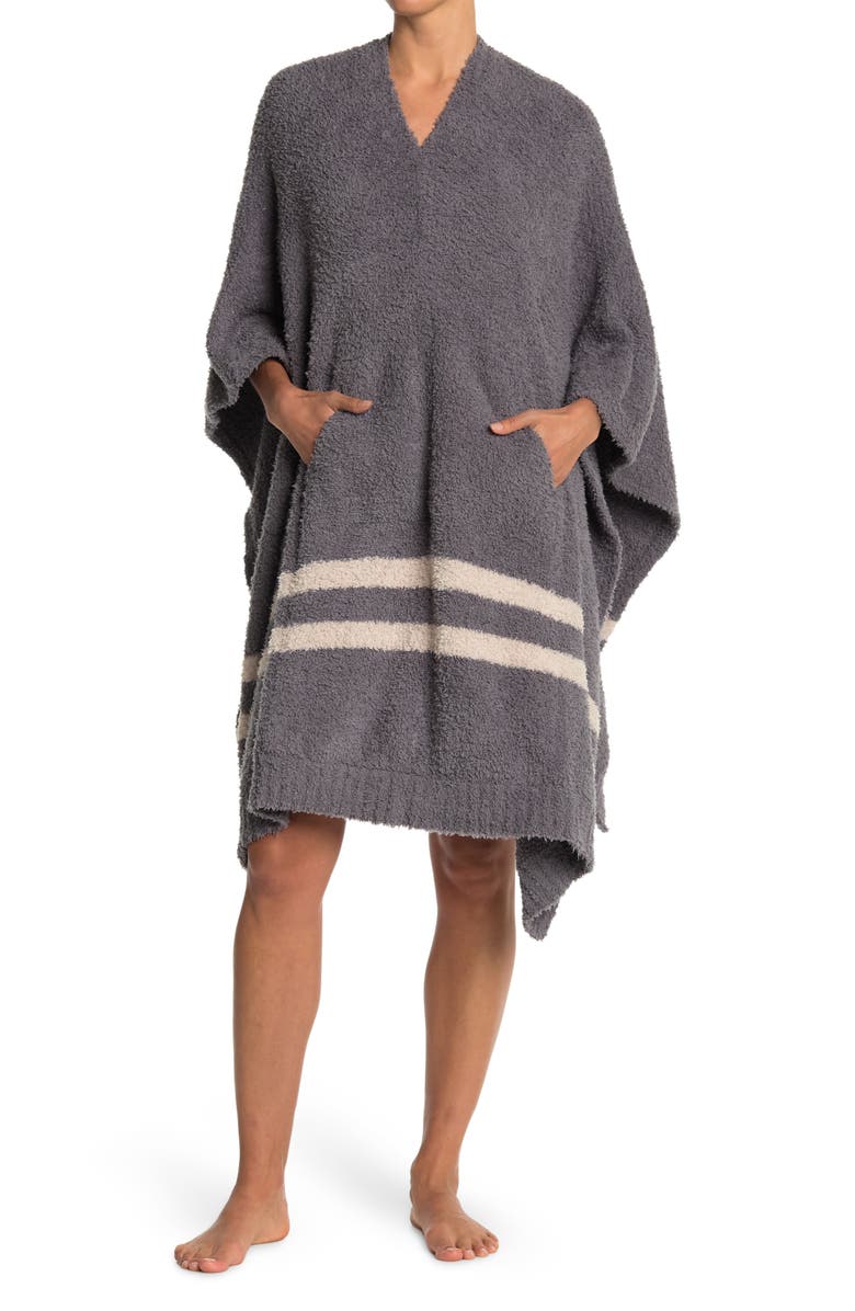 Barefoot Dreams<sup>®</sup> Barefoot Dreams CozyChic<sup>®</sup> Everything Cozy Lounge Poncho, Main, color, Graphite/ Stone
