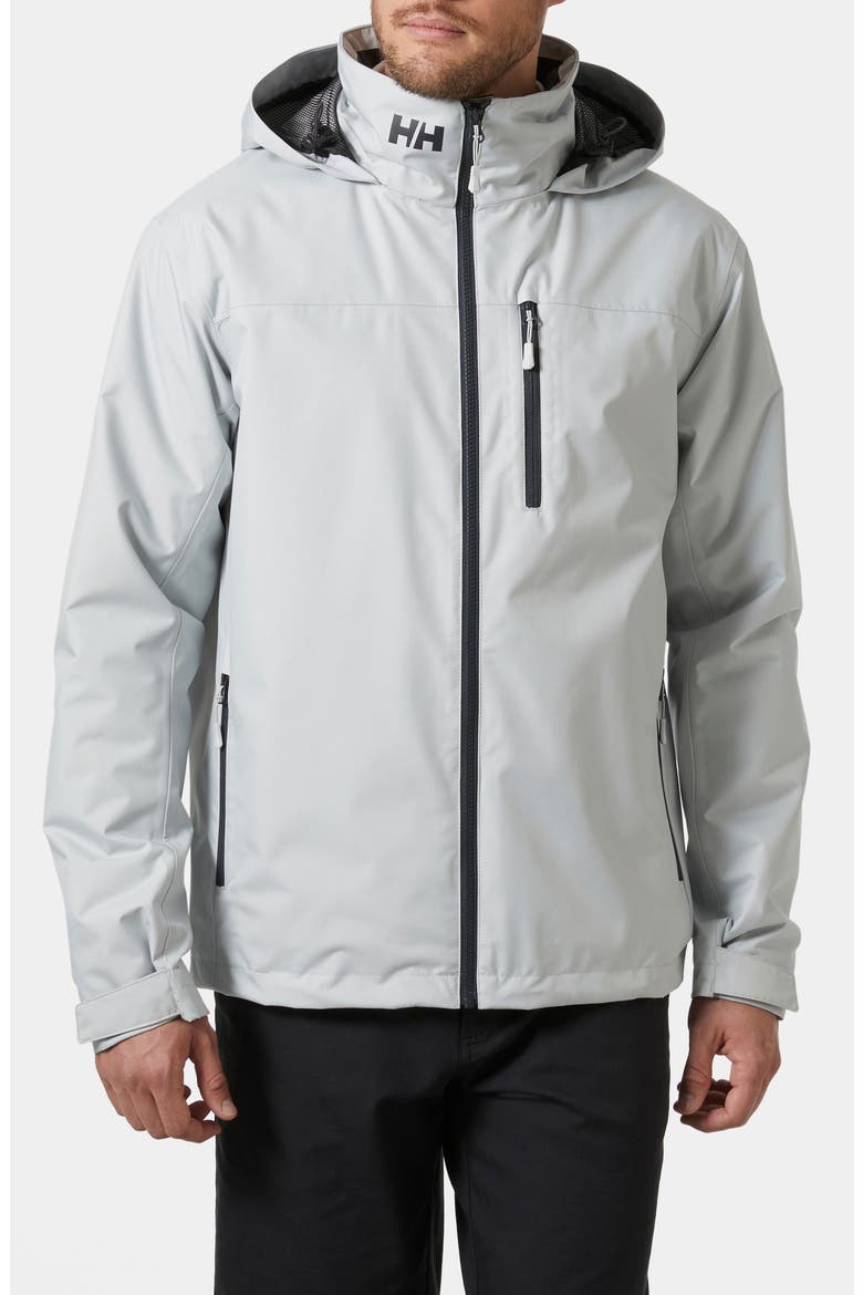Hooded Crew 2.0 Waterproof Midlayer Sailing Jacket, Main, color, GREY FOG