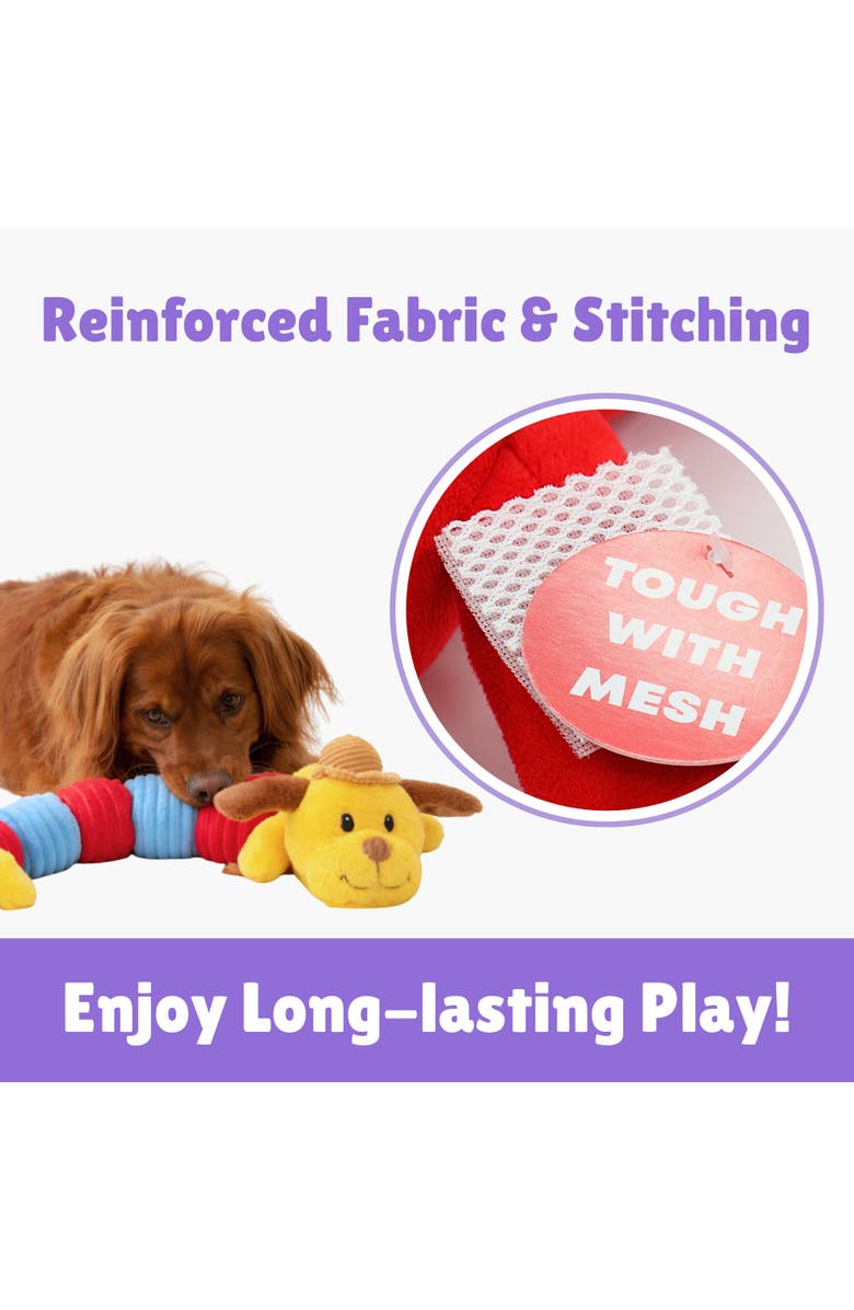 Patchwork Pet Dogapillar, 35 Inch Dog Toy, Alternate, color, Multicolored