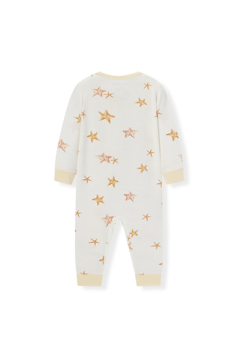 Luxe Stretch Zipper Pajama, Alternate, color, Starfish Dreams