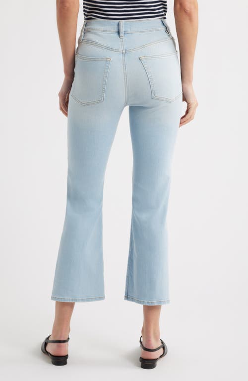 Shop Frame The Reboot High Waist Crop Flare Jeans In Float