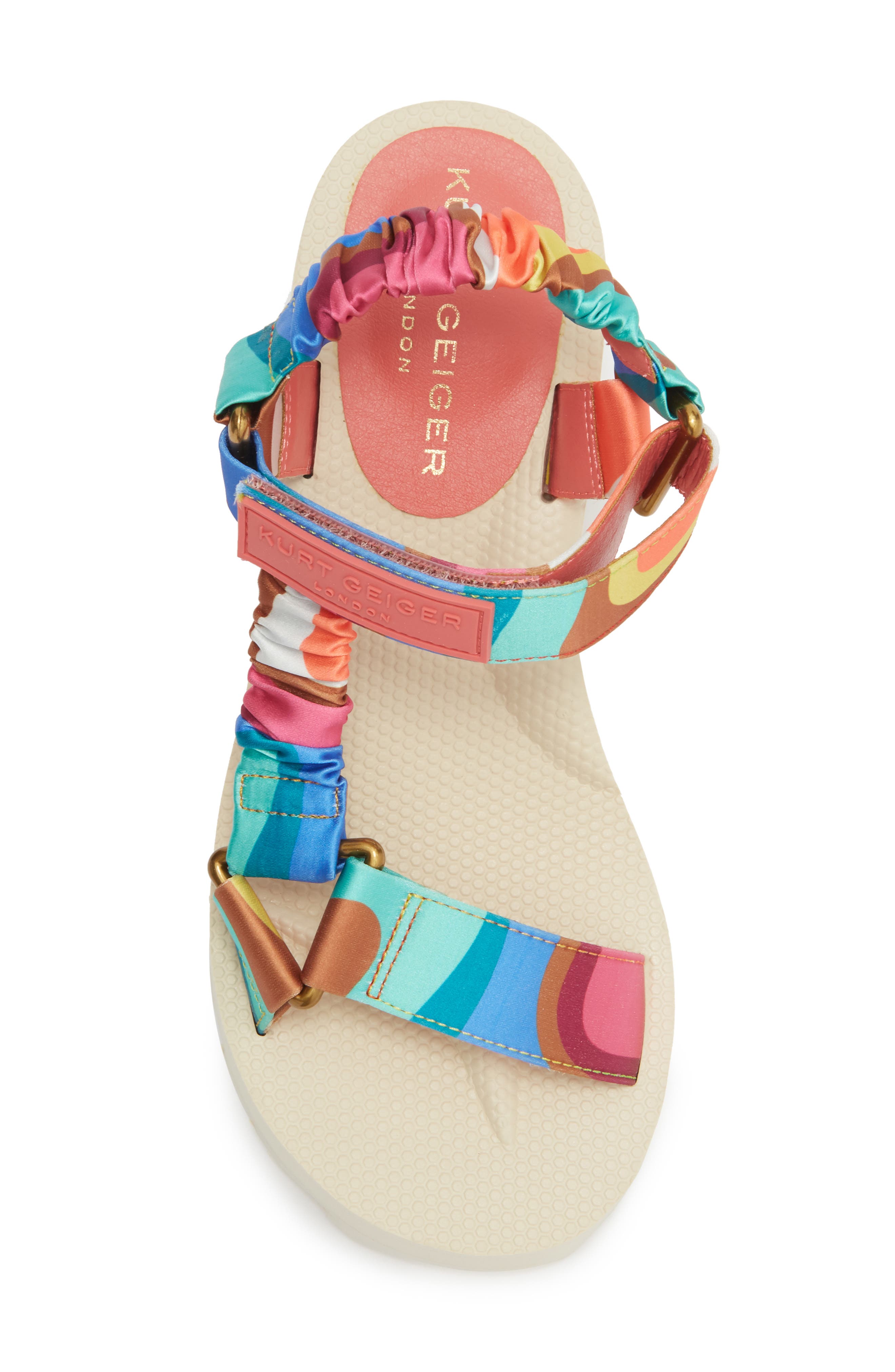 Kurt Geiger London Orion Flatform Sandal, Alternate, color, Ivory Multi