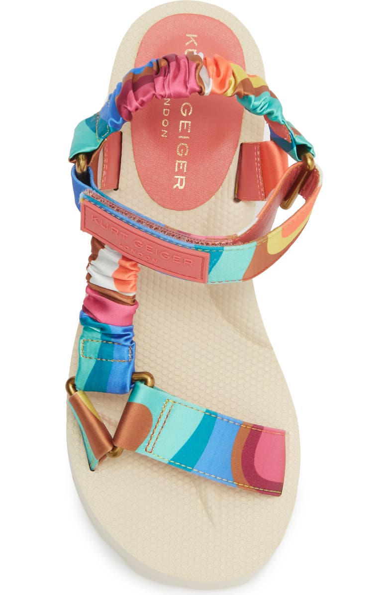 Kurt Geiger London Orion Flatform Sandal, Alternate, color, Ivory Multi