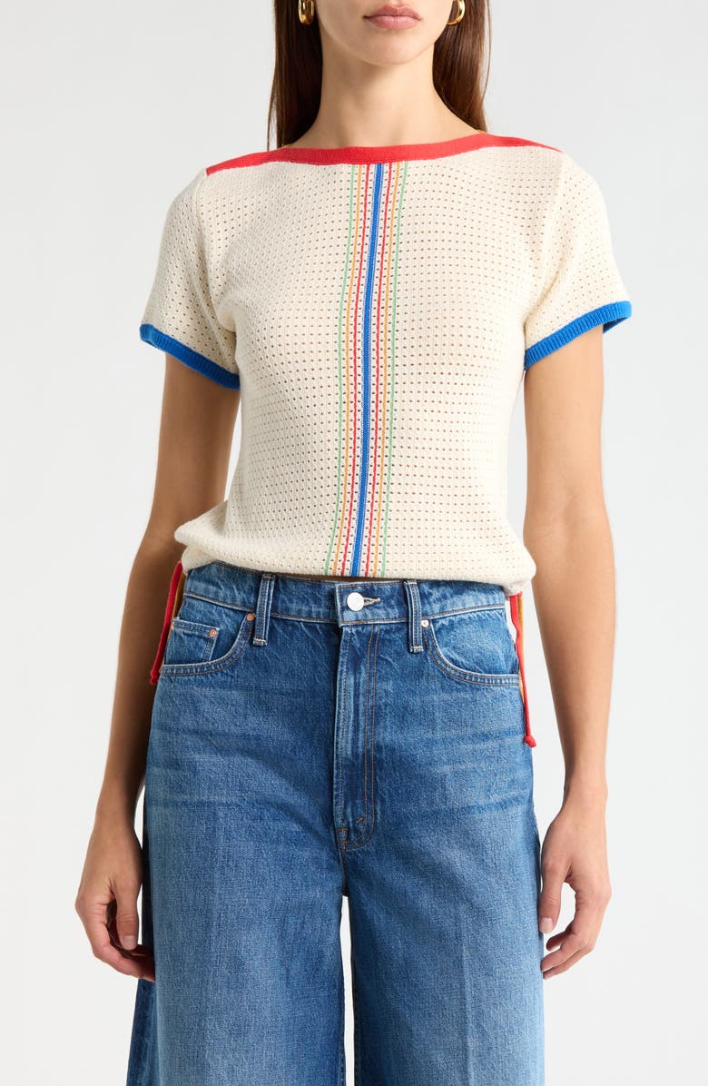 MOTHER The Side Cinch Knot Top, Main, color, 