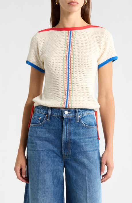 MOTHER The Side Cinch Knot Top