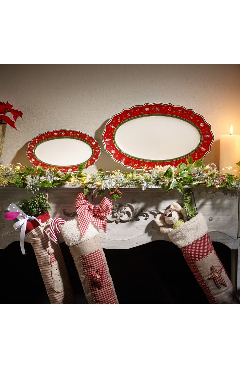 Villeroy & Boch Toy's Delight Oval Platter, Alternate, color, Red