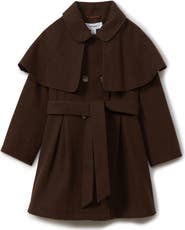 Reiss Kids' Karlie Jr. & Sr. Double Breasted Belted Coat