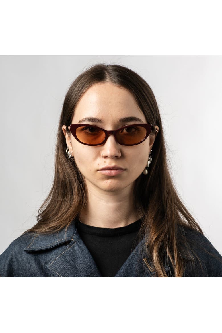Wicked Sunglasses, Alternate, color, Burgundy - Tinted Bronze