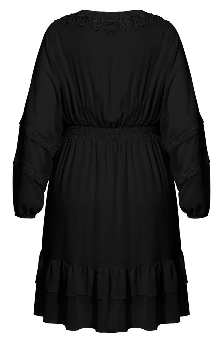 City Chic Sweetheart Long Sleeve Dress, Alternate, color, 