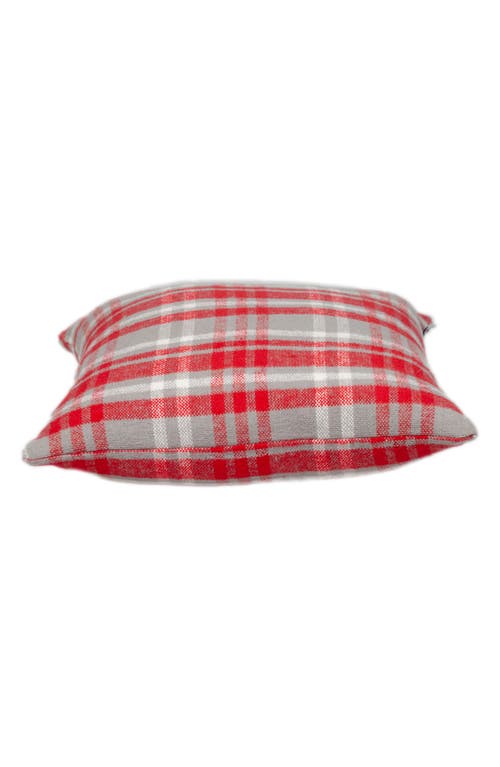 Parkland Collection Red Plaid Throw Pillow In Red