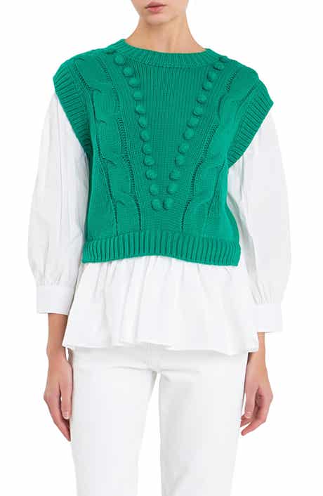 Mixed Media Cable Stitch Sweater