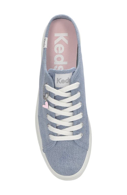 Keds Women's Triple Kick Mule Denim Slip On Canvas Sneakers In Light Blue