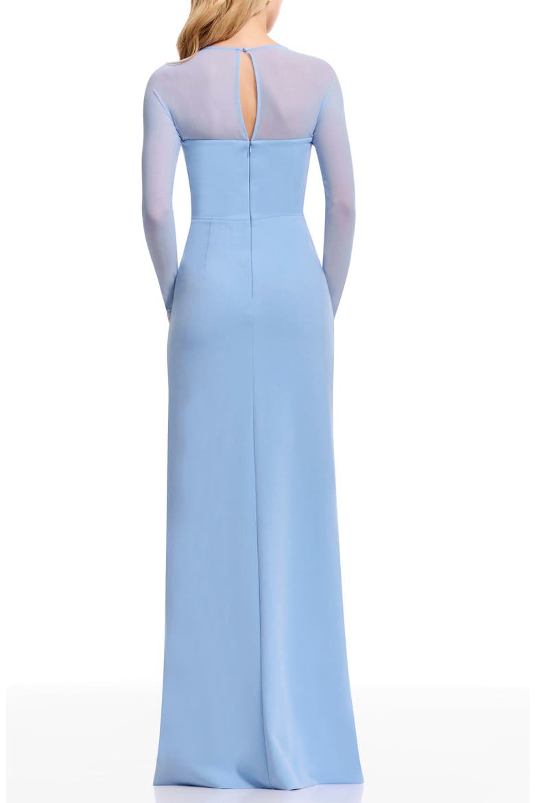 Maxwell Square Neck Long Sleeve Gown, Alternate, color, SKY