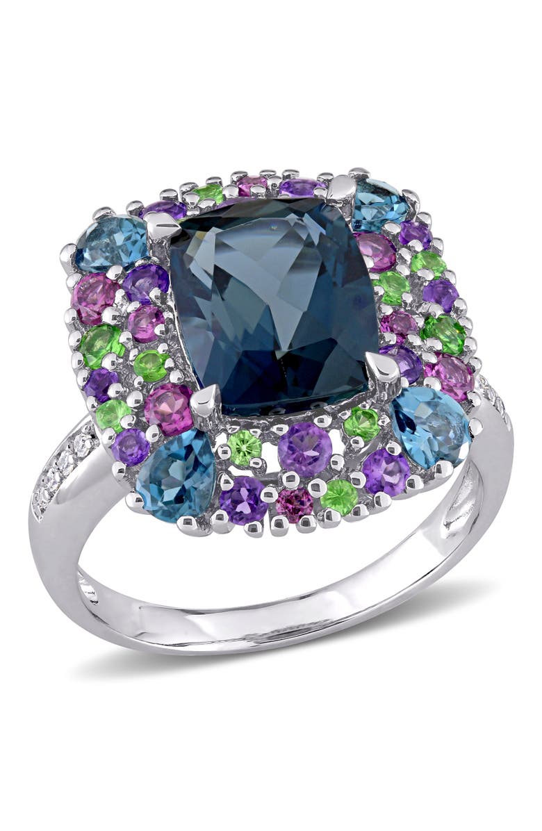 Julianna B. Multi-Gem & Diamond Cocktail Ring, Main, color, Topaz