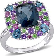 Julianna B. Multi-Gem & Diamond Cocktail Ring