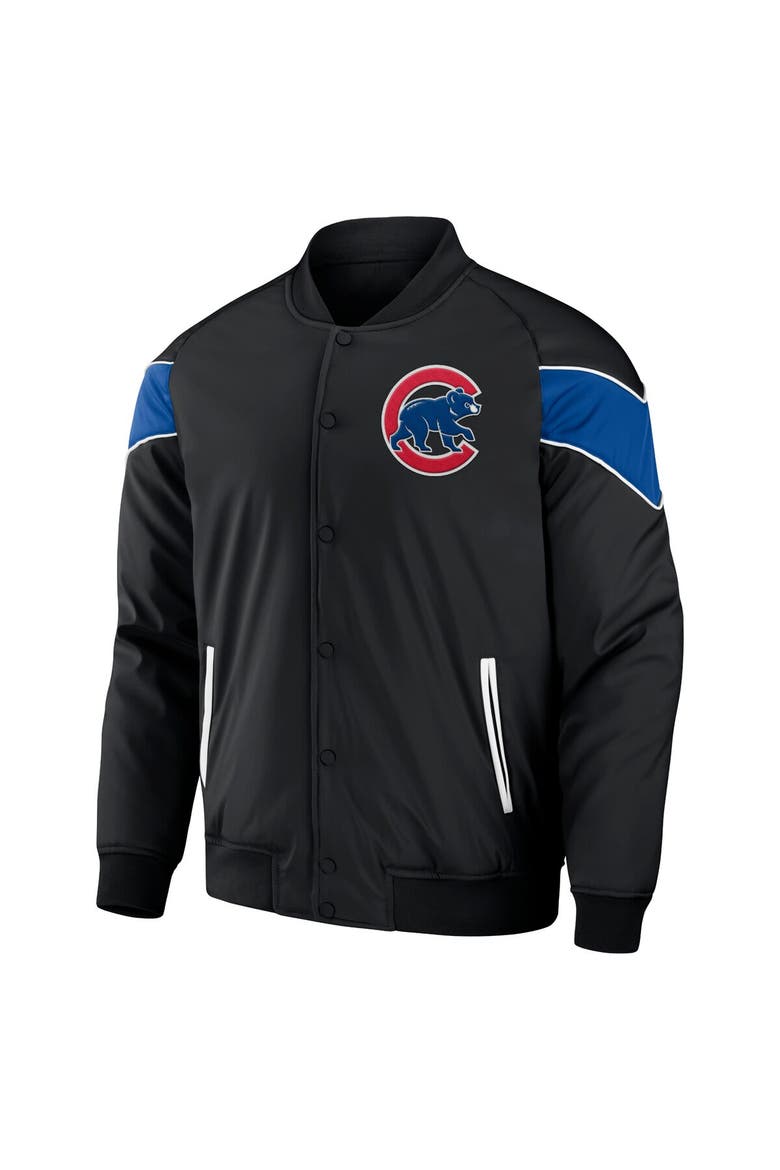 Men's Darius Rucker Collection by Fanatics Black Chicago Cubs Baseball Raglan Full-Snap Jacket, Alternate, color, Black