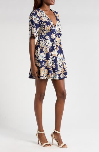 Zelma Floral Short Sleeve Minidress