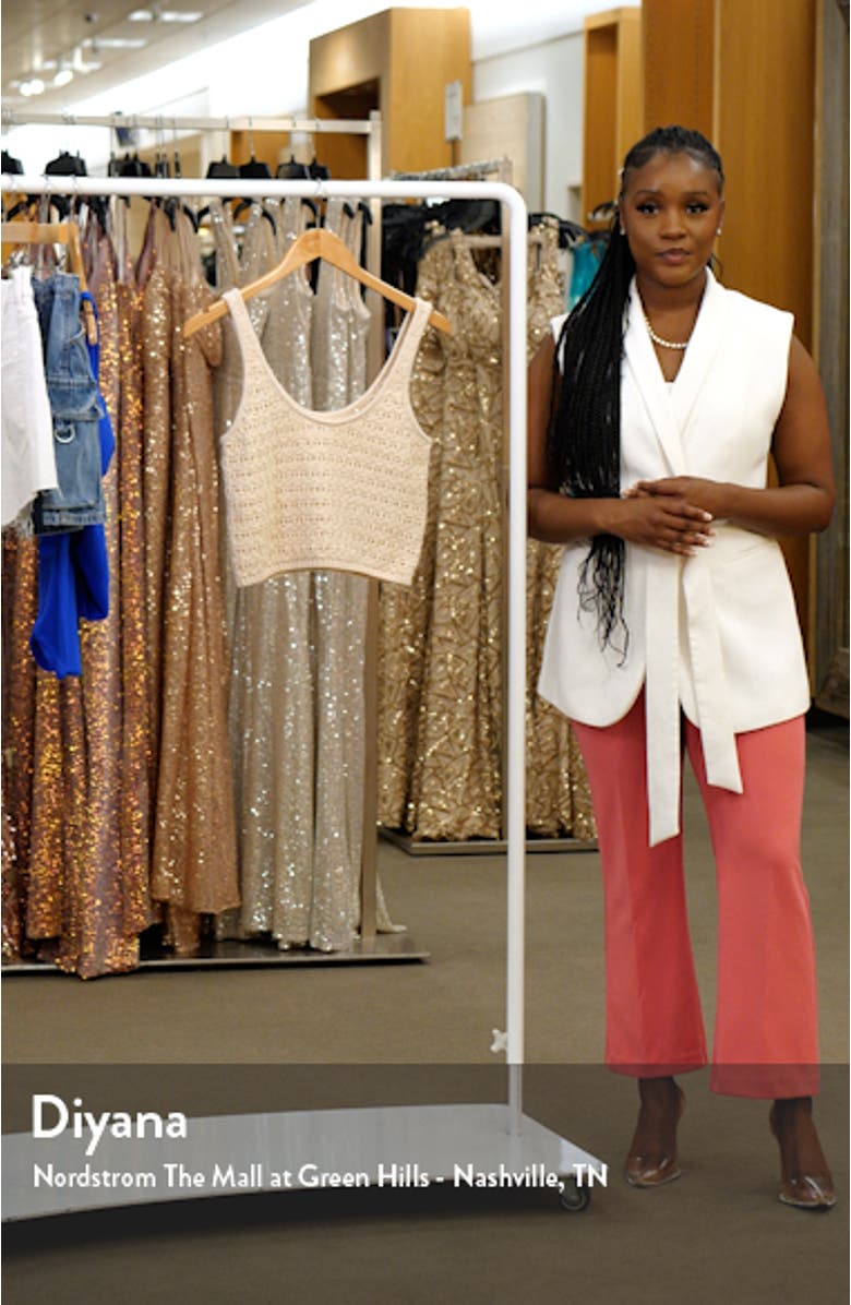 Hot Shot Open Stitch Cotton Sweater Tank, sales video thumbnail