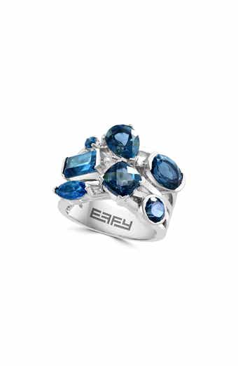 EFFY Sterling Silver London Blue Topaz Cluster Ring