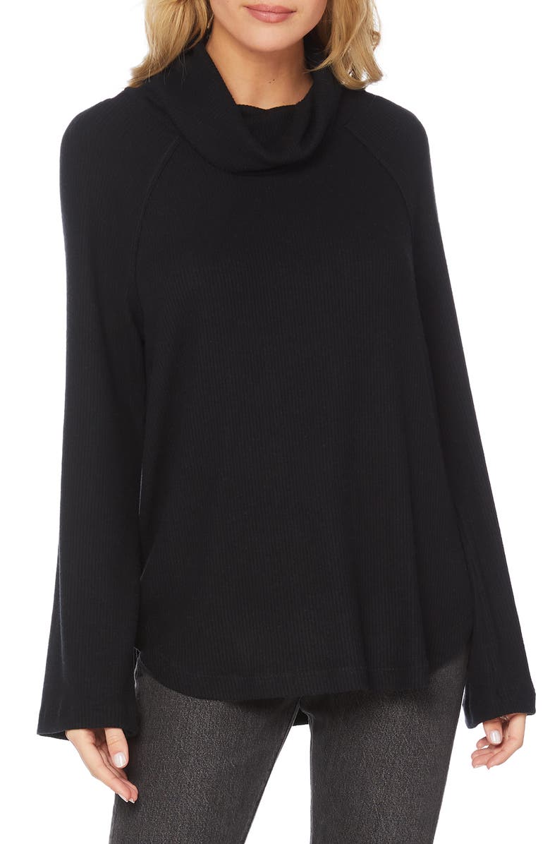 Michael Stars Ribbed Turtleneck Top, Main, color, 