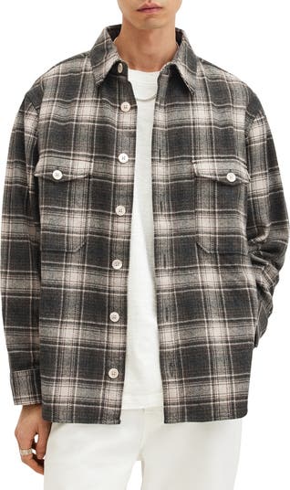 Hamlin Plaid Flannel Button-Up Shirt Jacket