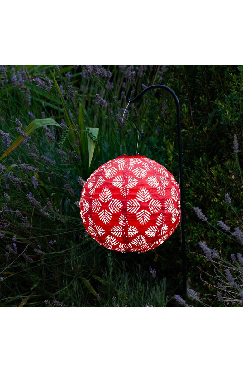 Allsop Home & Garden Soji Stella - Brights Geo Palm Solar Lantern, Alternate, color, Turquoise