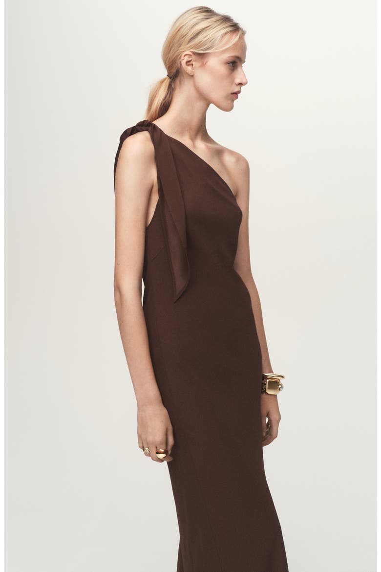 Asymmetric A-Line Dress, Alternate, color, BURNT ORANGE
