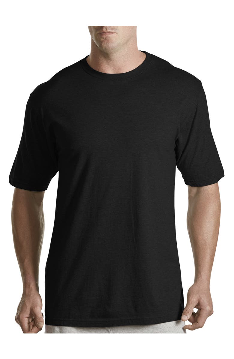 Harbor Bay by DXL 3-Pack Color Crewneck T-Shirts, Main, color, Black