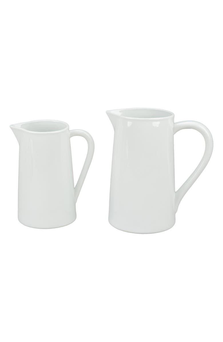 BIA Cordon Bleu 2-Piece Porcelain Pitcher Set, Main, color, White