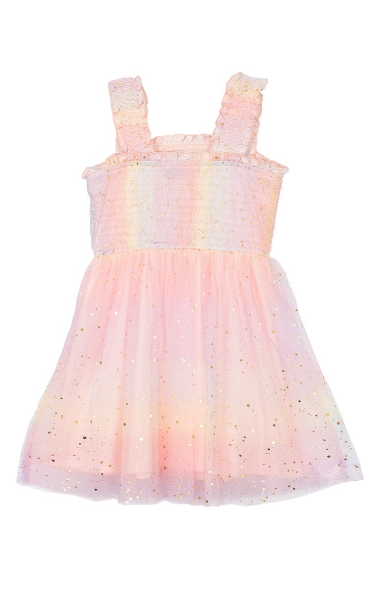 Isobella & Chloe Sprinkles Ruffled Dress, Alternate, color, Pink