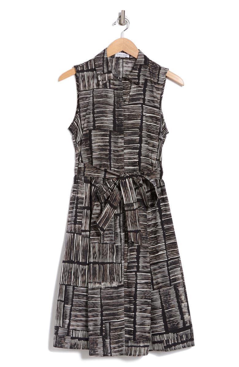 Calvin Klein Sleeveless A-Line Shirtdress, Alternate, color,