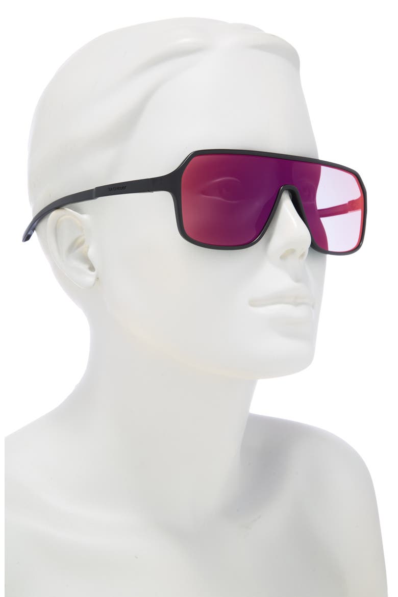 Bolide 136mm Oversize Mask Sunglasses, Alternate, color, MATTE BLACK / SMOKE MIRROR