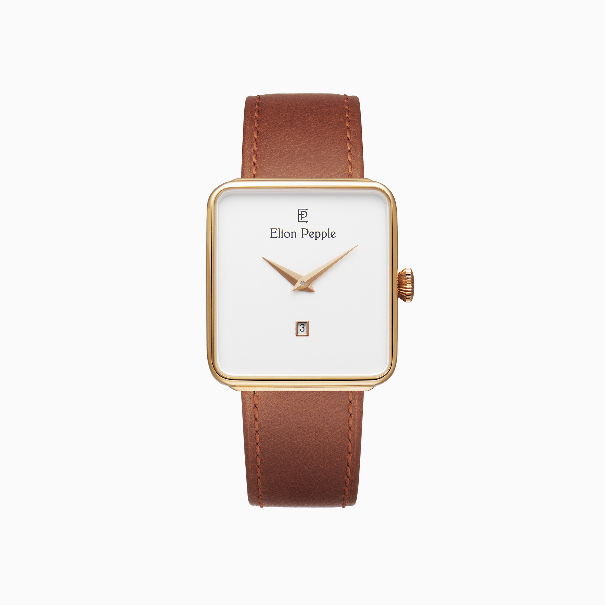 selected Eggshell White/Brown/Rose Gold